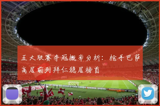 五大联赛夺冠概率分析：枪手巴萨高居前列拜仁稳居榜首